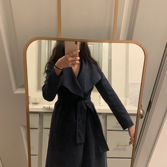 Club Monaco Navy Trench Coat - Picture 3 of 4